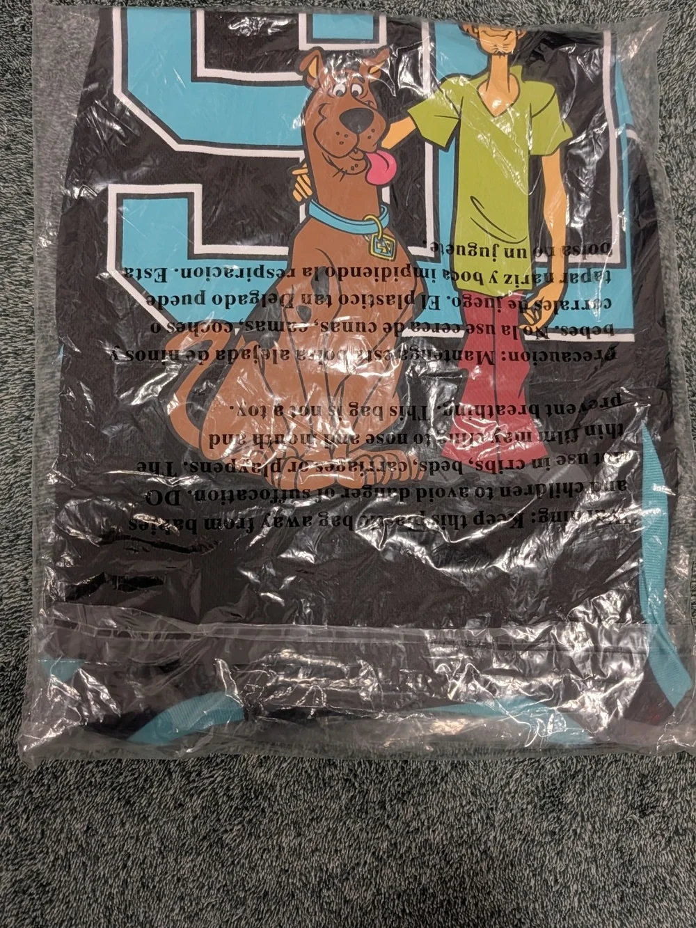 Scooby-Doo Shaggy Throwback Basketball Jersey Tank Black Teal Men's L NWT